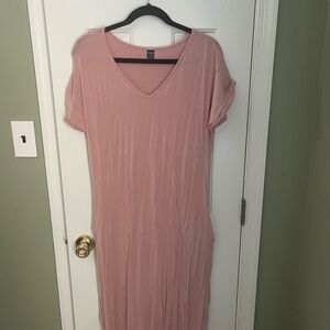SHEIN Soft Pink Midi Dress
